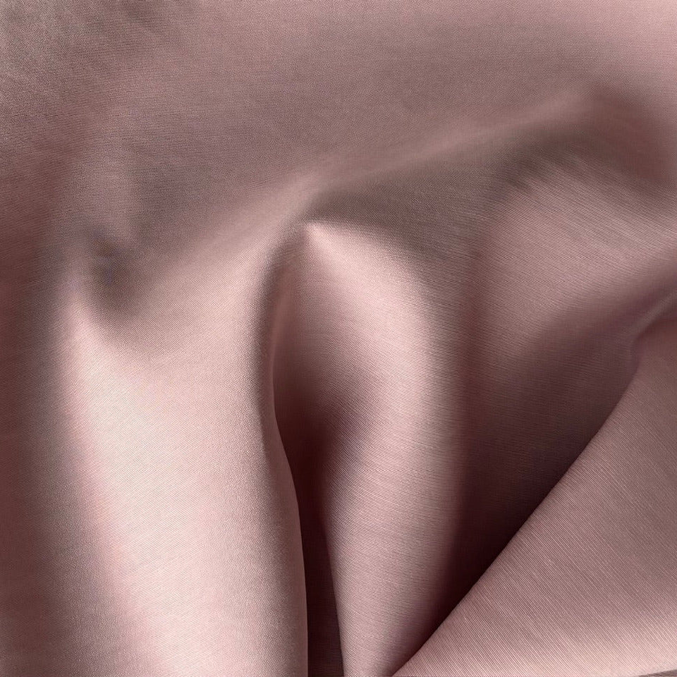 Light to Mid-Weight Mauve Mist Sueded Rayon Viscose Blend Challis (Made in Italy)