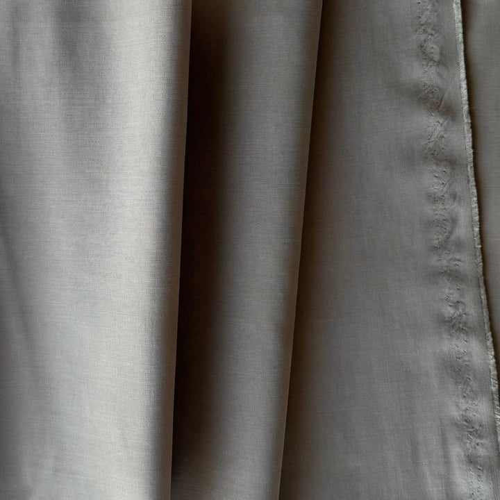 Light to Mid-Weight Caffè Latte Sueded Rayon Viscose Blend Challis (Made in Italy)