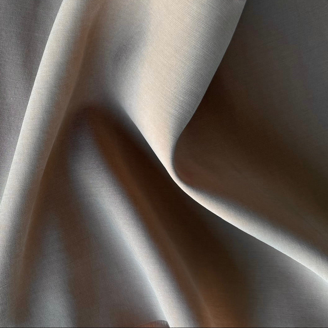 Light to Mid-Weight Caffè Latte Sueded Rayon Viscose Blend Challis (Made in Italy)