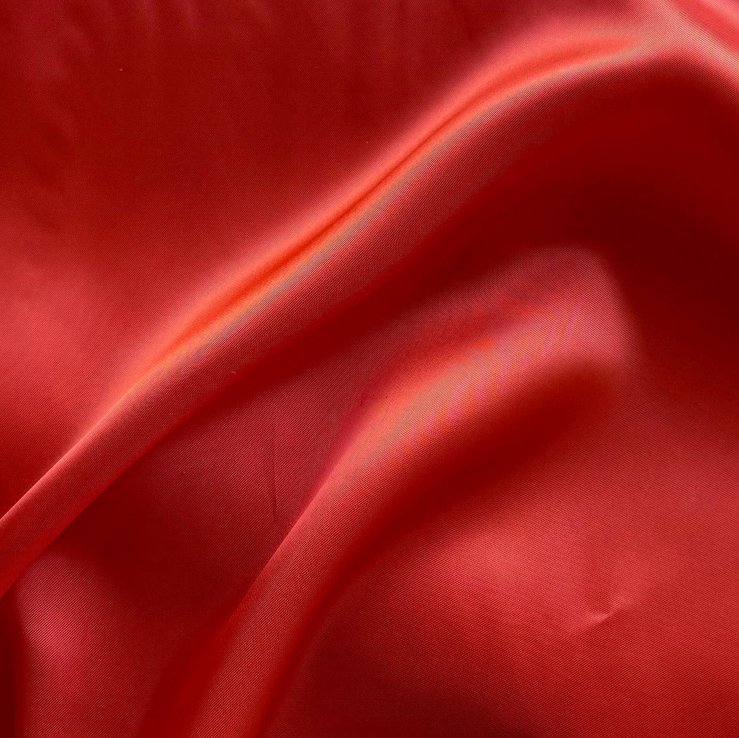 Fresh Orange Cupro Rayon Bemberg Twill Lining (Made in Italy)