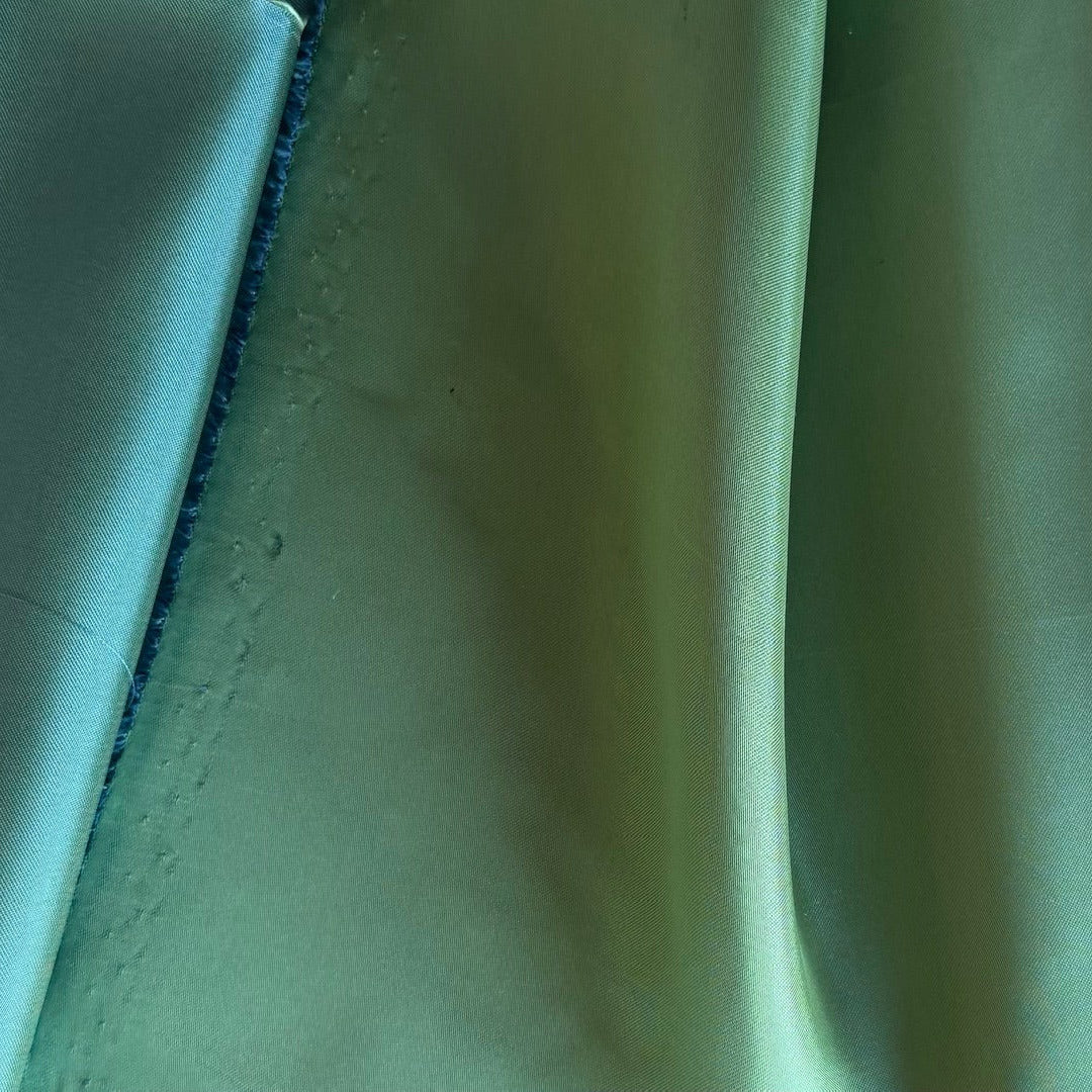 Sea Glass Cross-Woven Cupro Rayon Bemberg Twill Lining (Made in Italy)