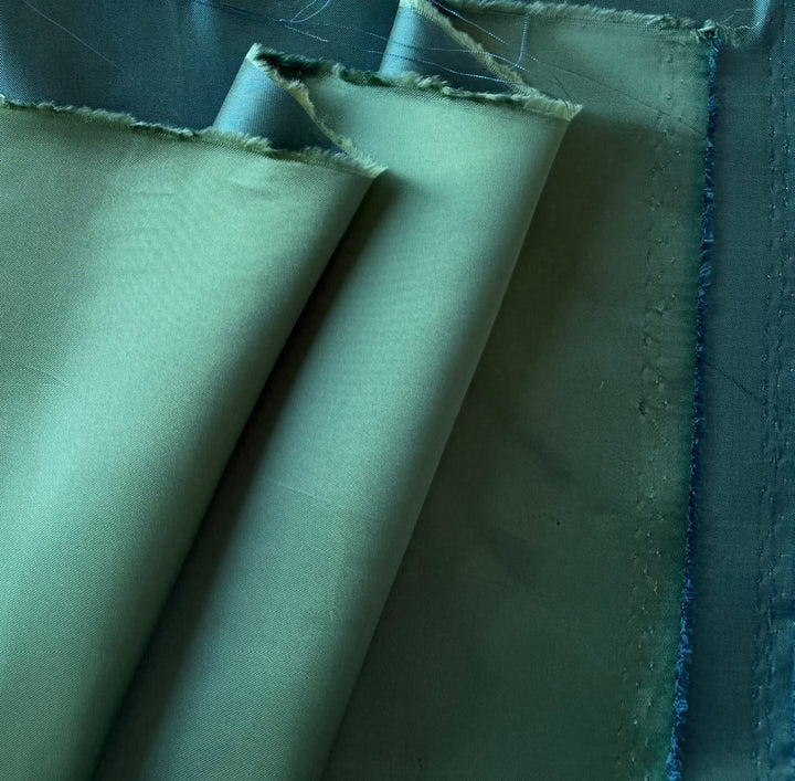 Sea Glass Cross-Woven Cupro Rayon Bemberg Twill Lining (Made in Italy)