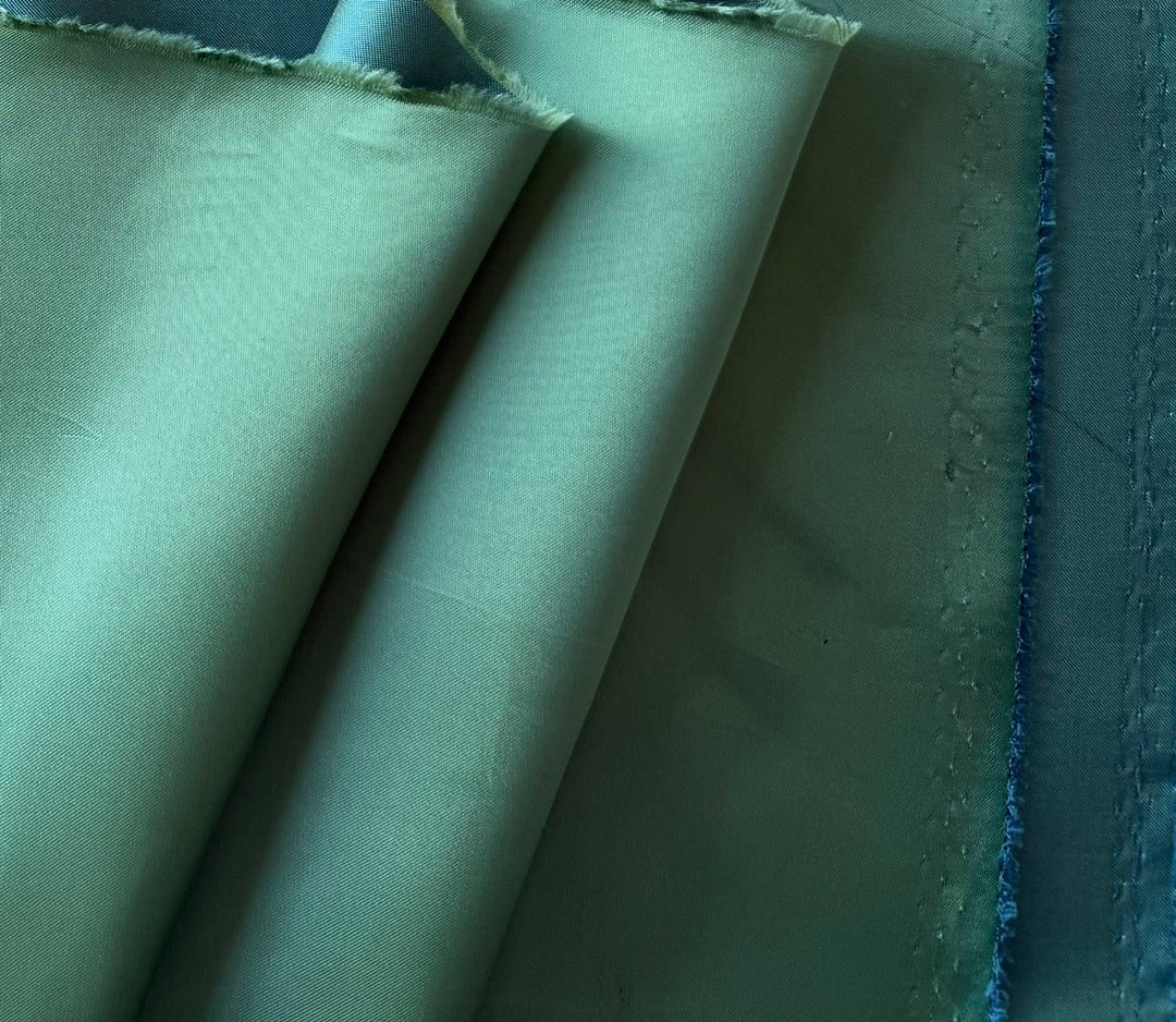 Sea Glass Cross-Woven Cupro Rayon Bemberg Twill Lining (Made in Italy)