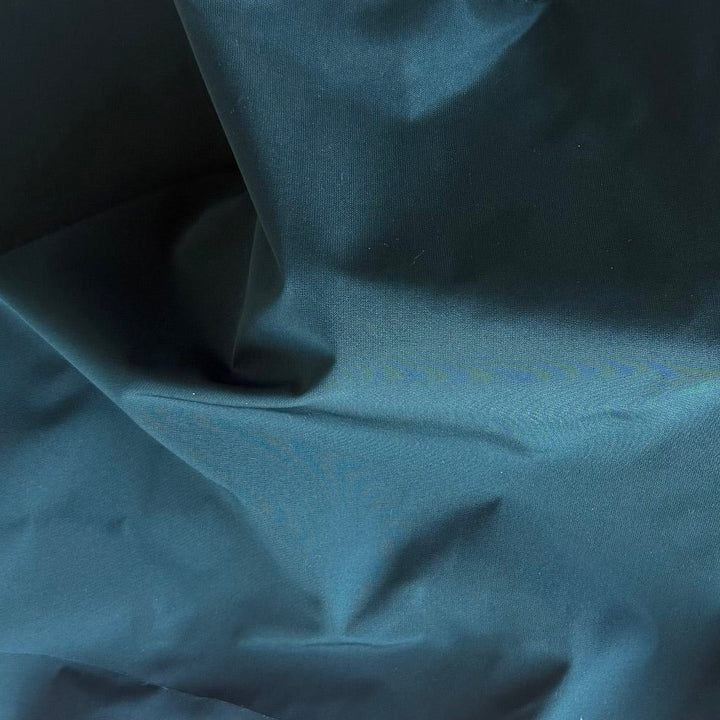 Designer Aegean Blue Crisp Polyester Taffeta (Made in Italy)