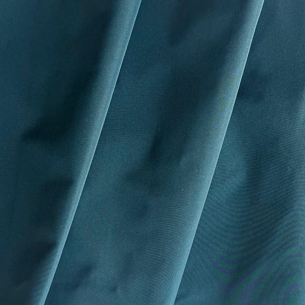 Designer Aegean Blue Crisp Polyester Taffeta (Made in Italy)