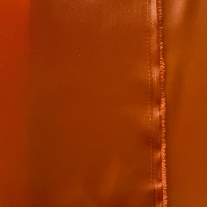 Light-Weight Persimmon Polyester Satin Charmeuse