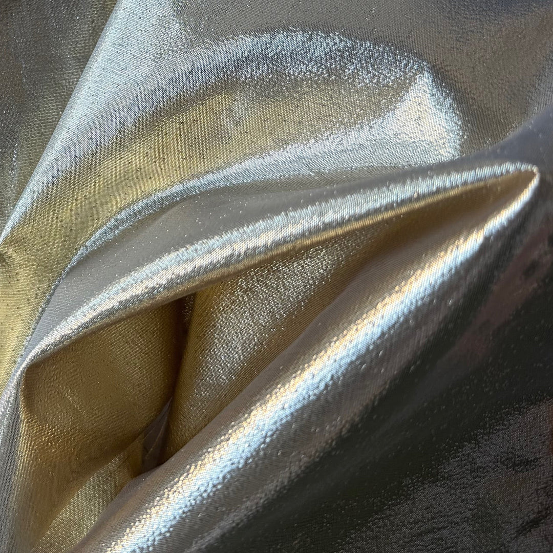 Semi-Sheer Metallic Gold Nylon Blend Lame (Made in Japan)