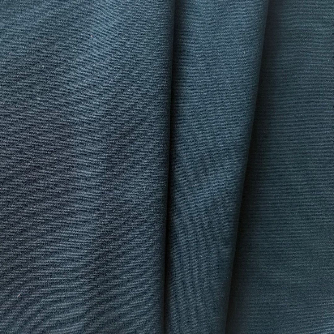 Lighter-Weight Slate Blue Cotton Ponte Double Knit (Made in Italy)