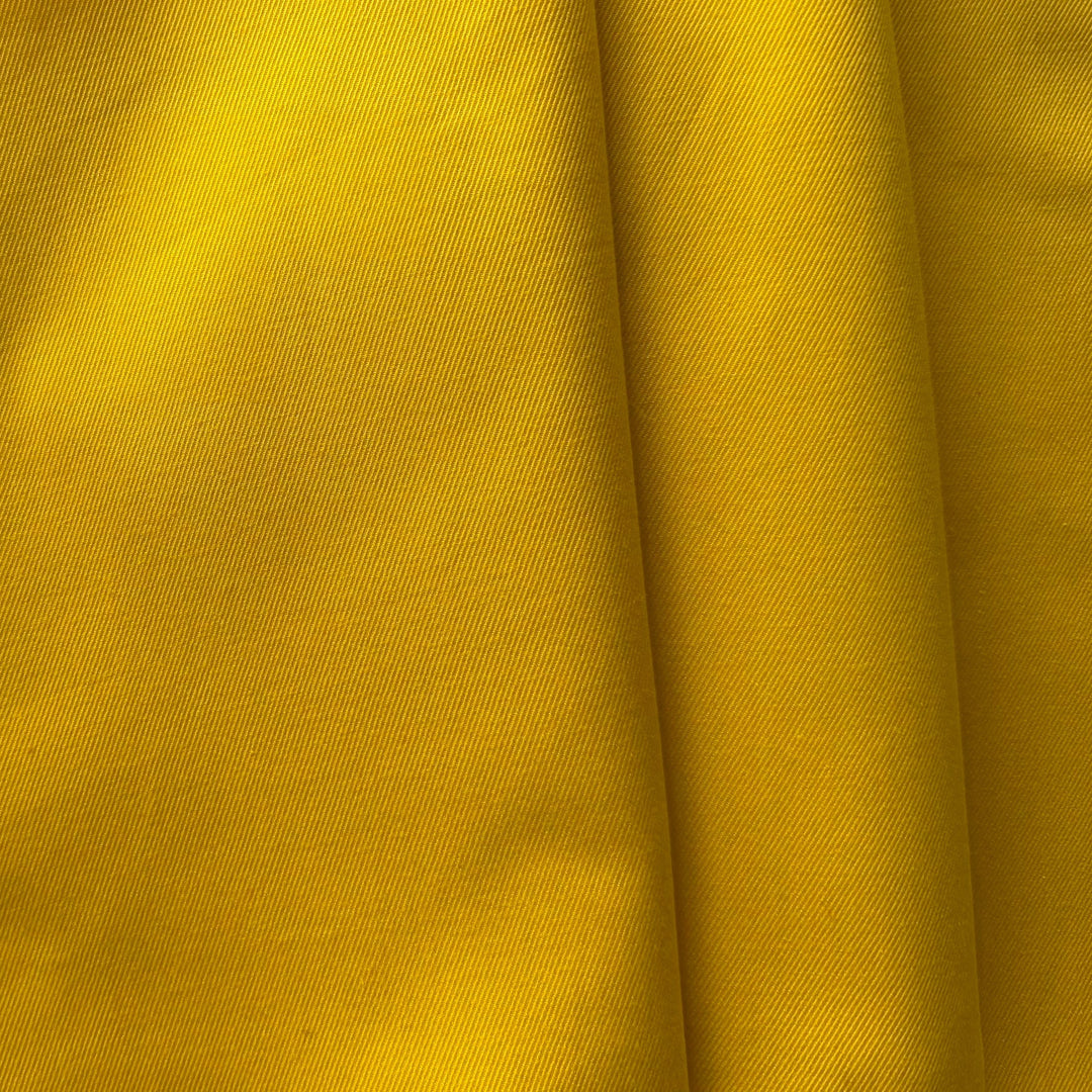 Heavy-Weight Sunshine Yellow Stretch Cotton Twill Gabardine (Made in Italy)