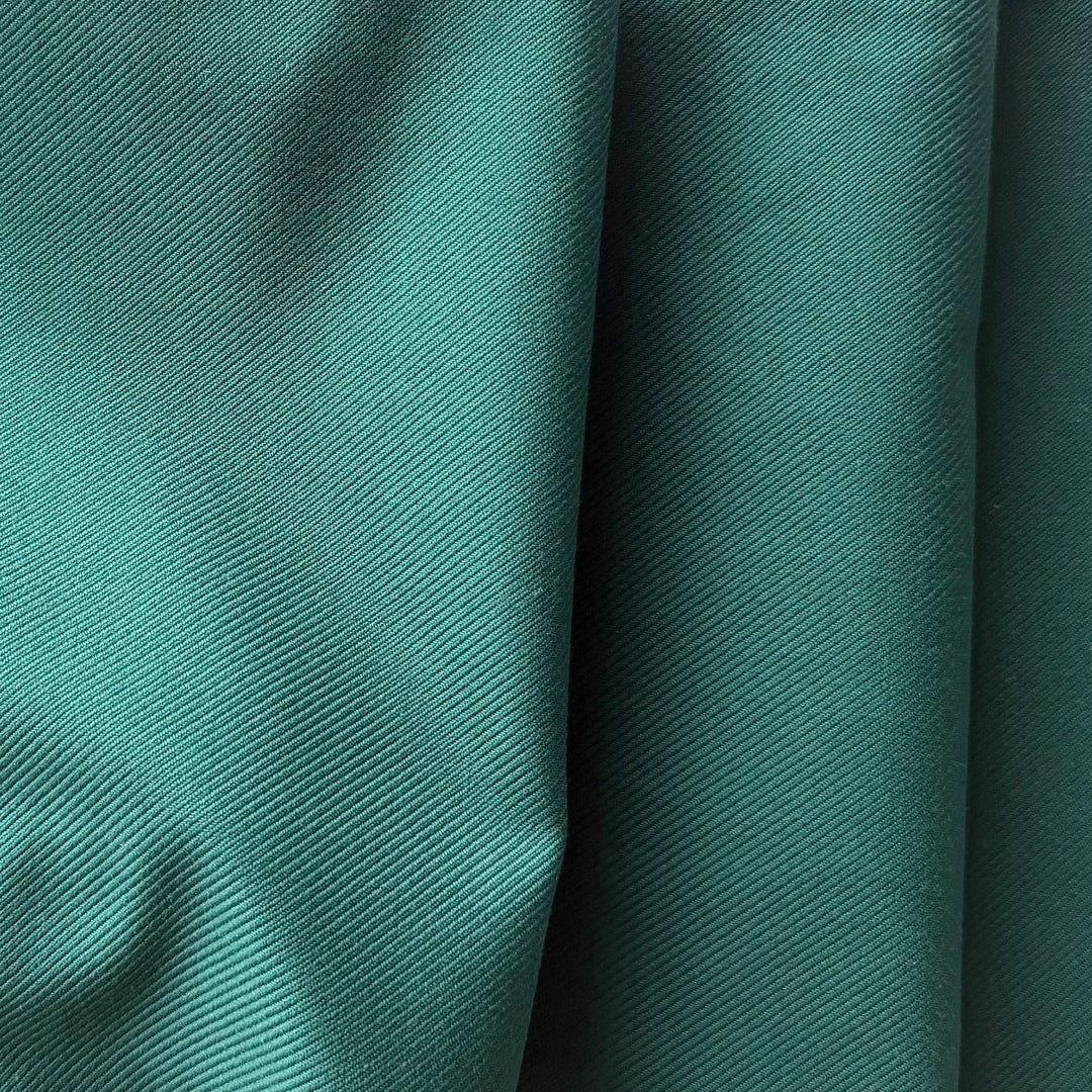 Heavy-Weight Pine Green Cotton Twill (Made in Italy)