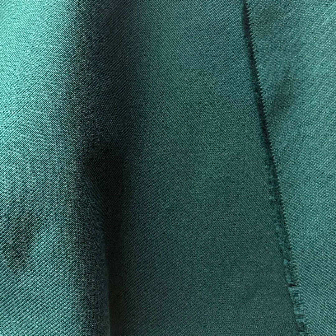 Heavy-Weight Pine Green Cotton Twill (Made in Italy)