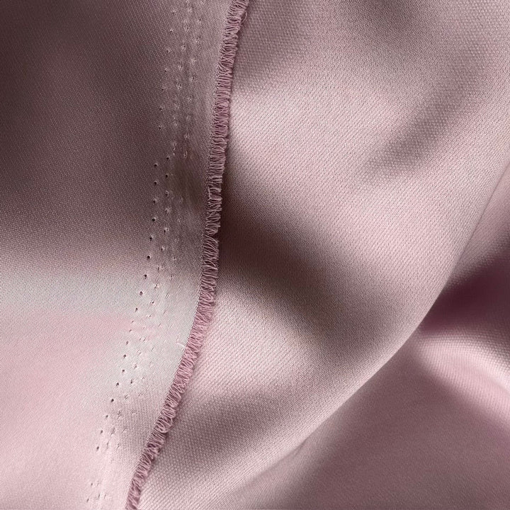 Mid-Weight Mauve Mist Double-Faced Polyester Satin (Made in Korea)
