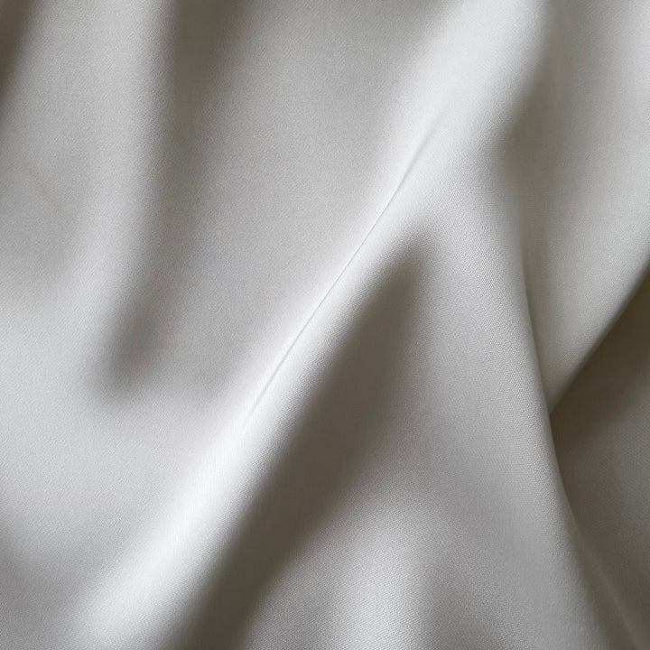 Mid-Weight Winter White Double-Faced Polyester Satin (Made in Korea)