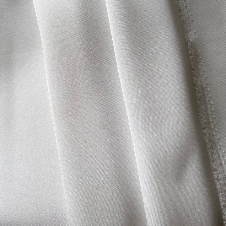 Mid-Weight Winter White Double-Faced Polyester Satin (Made in Korea)