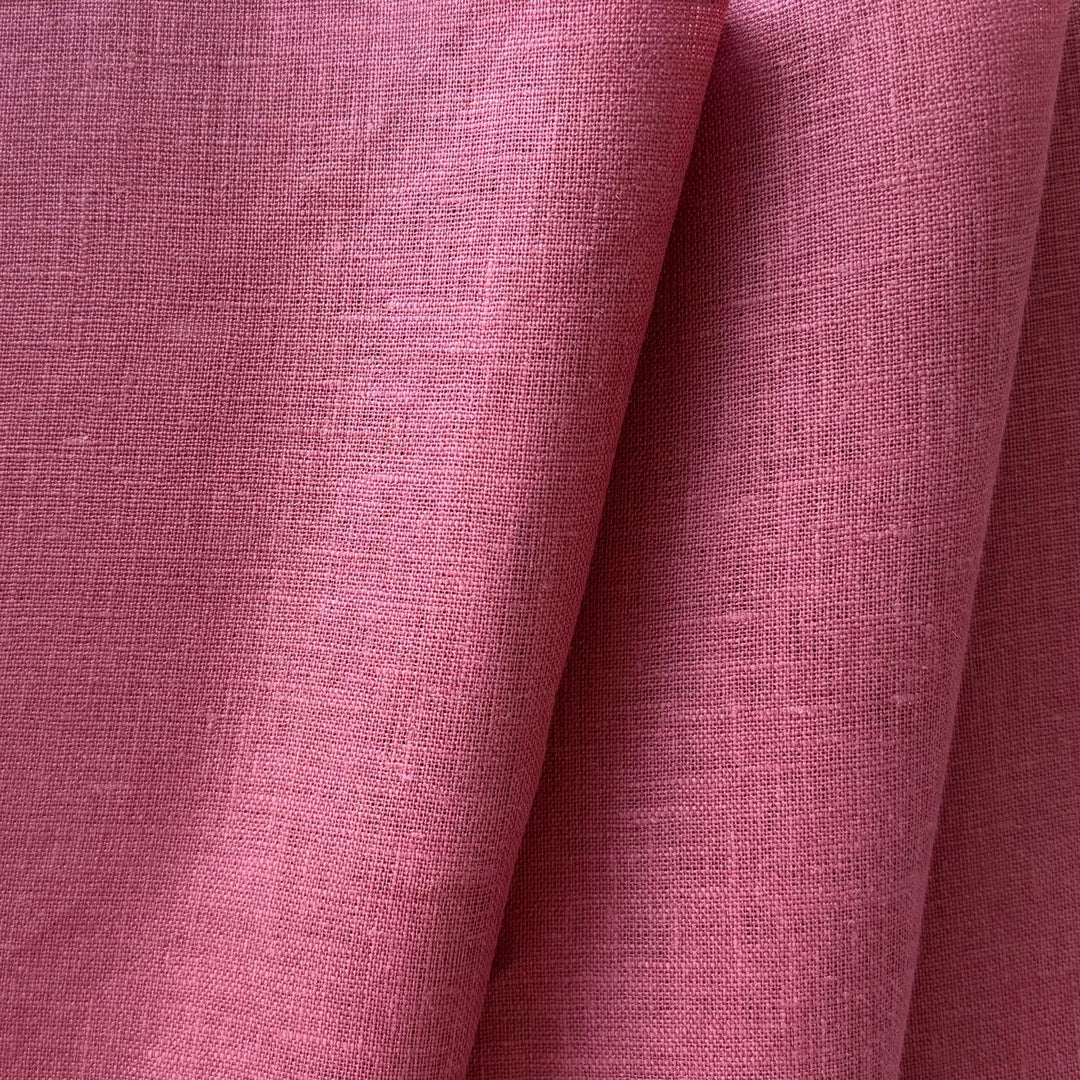 Light to Mid-Weight Thulian Pink Linen (Made in Italy)
