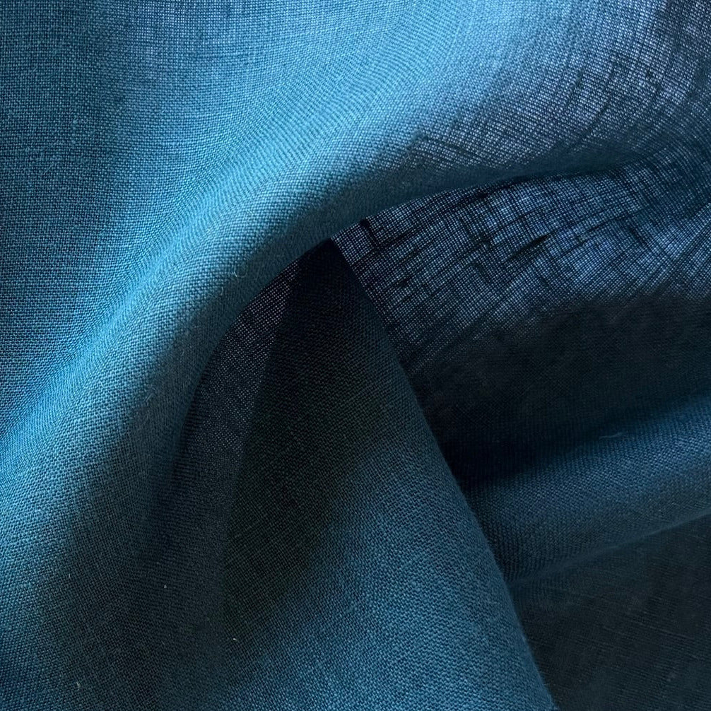 Light-Weight Sea Blue Linen (Made in Italy)