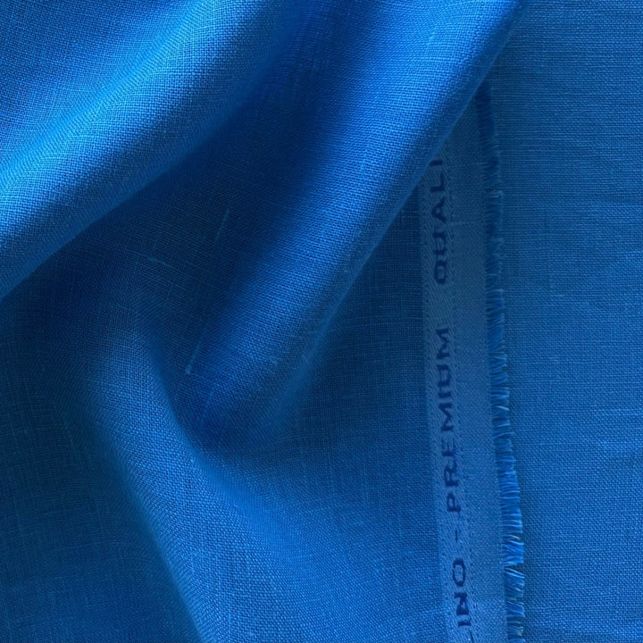 Lighter-Weight Bright Periwinkle Linen (Made in Italy)