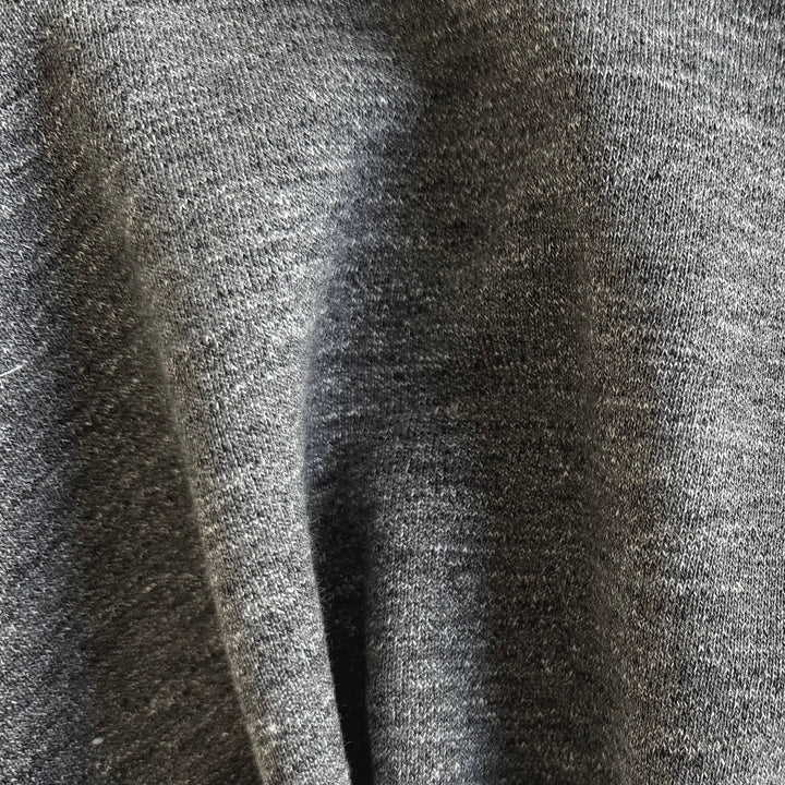 Mid-Weight Heathered Slate Grey Cotton Sweatshirt Knit Fleece (Made in Italy)
