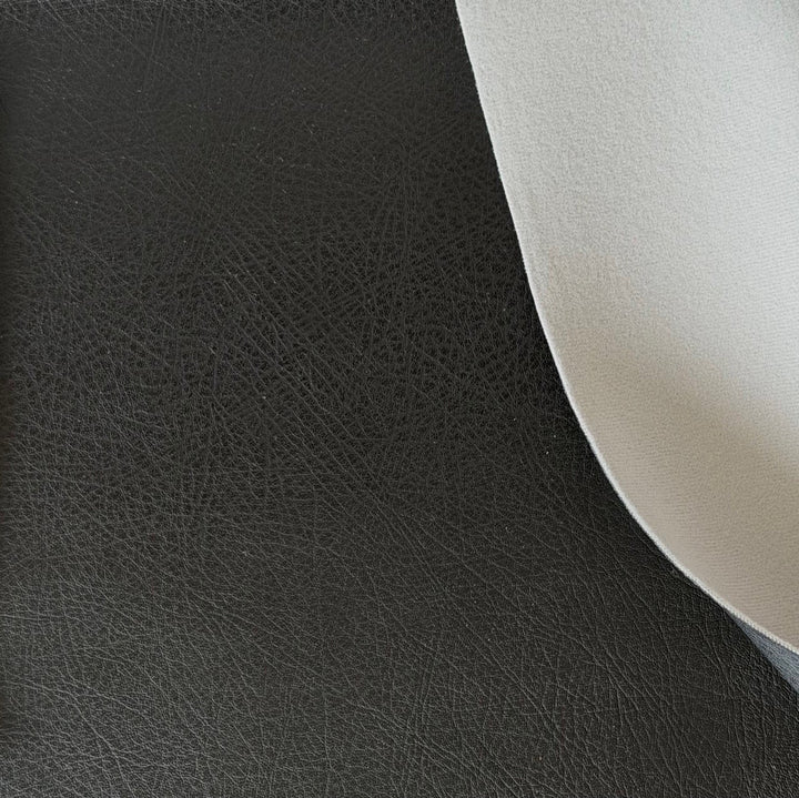Black Faux Leather Vinyl With Sueded Backing (Made in USA)