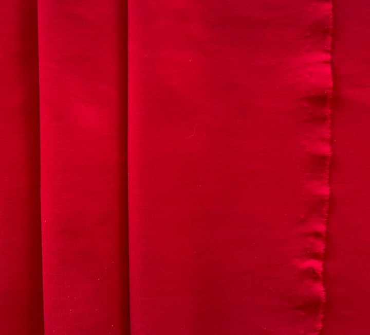 Mid-Weight Cardinal Red Rayon Viscose Blend Ponte Double-Knit