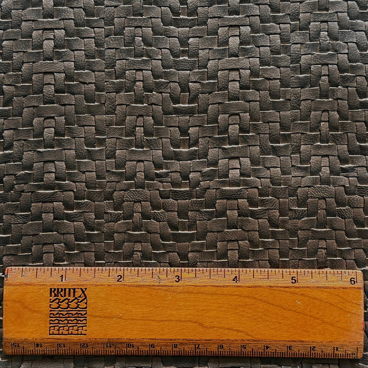 Walnut Brown Wicker Park Vinyl With Polyurethane Backing (Made in USA)