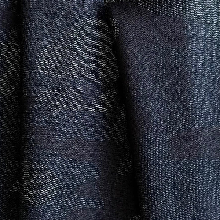 10 oz Indigo & Black Urban Camo Cotton Denim Twill (Made in Italy)