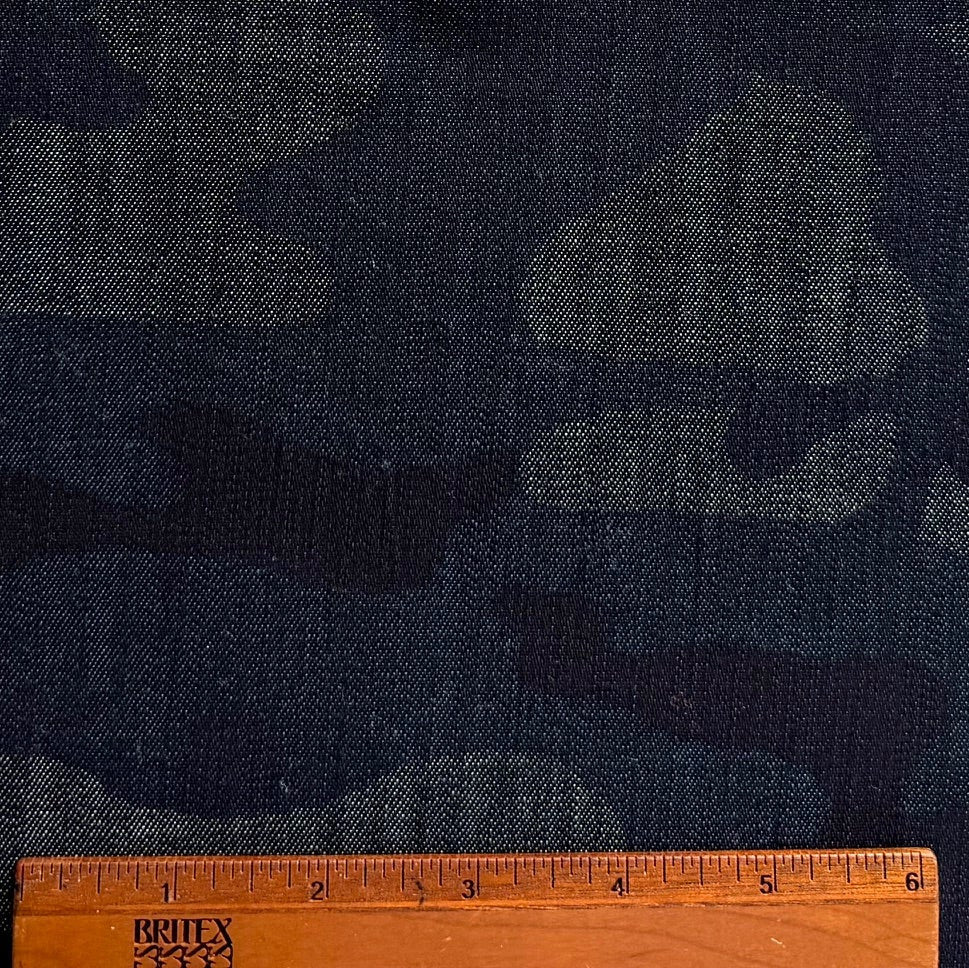 10 oz Indigo & Black Urban Camo Cotton Denim Twill (Made in Italy)