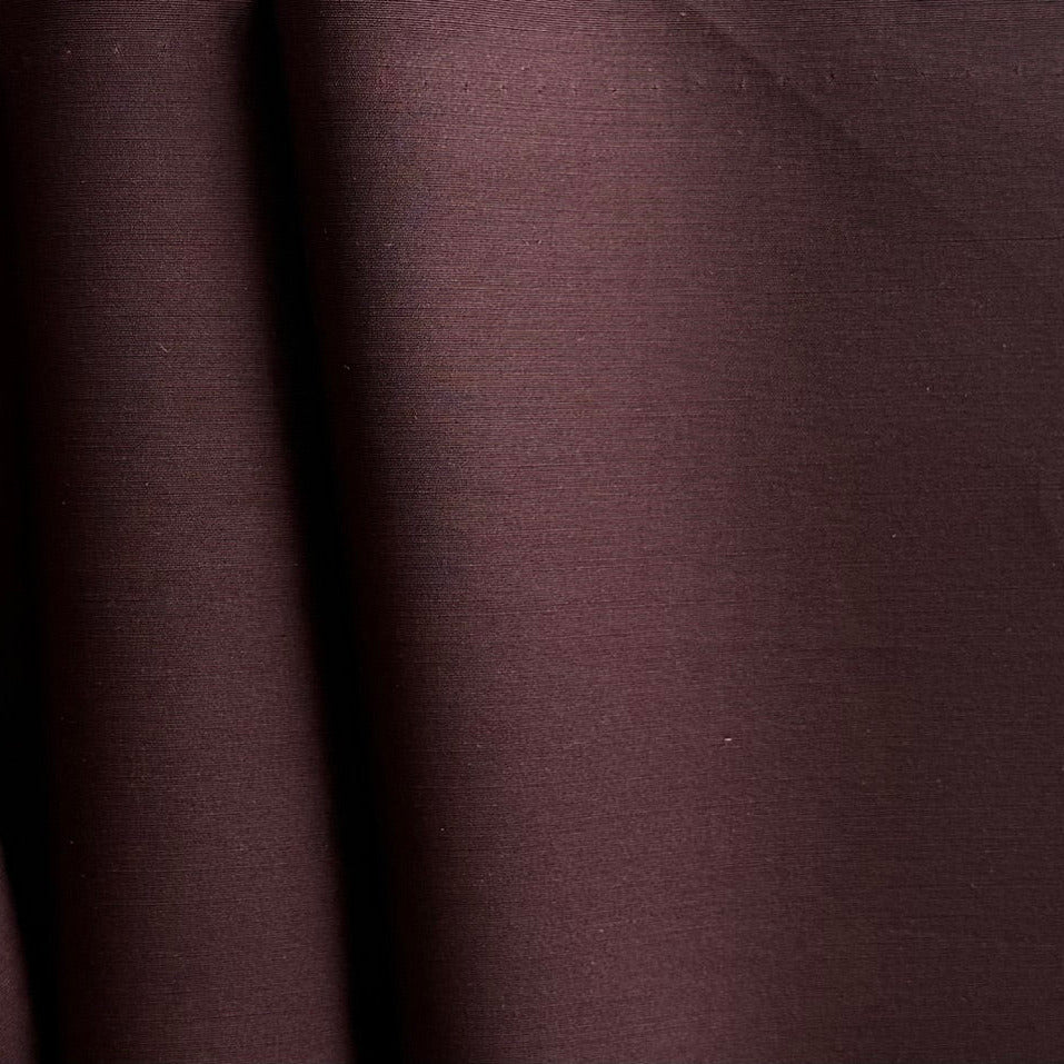 Mid-Weight Mahogany Wool & Silk Mock Faille (Made in Italy)