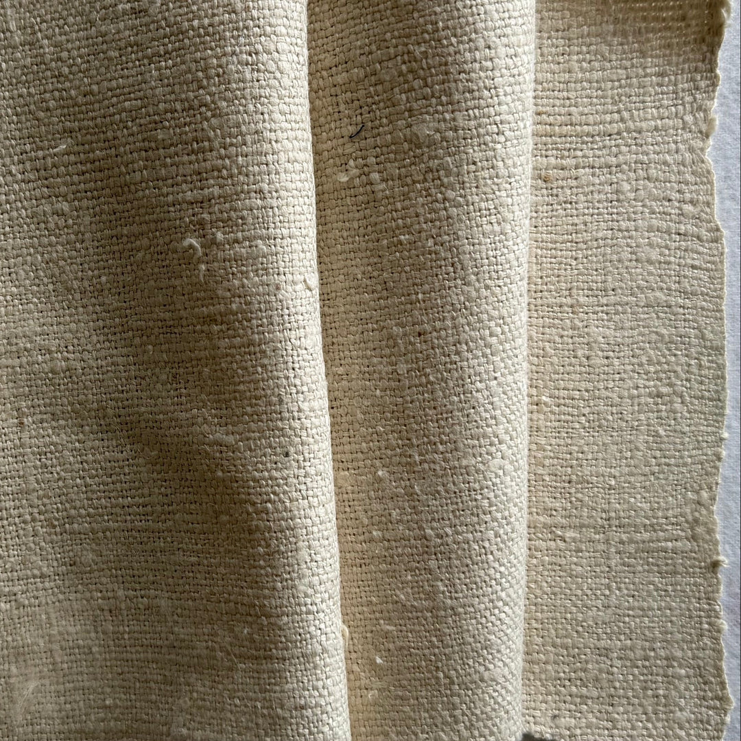 Mid-Weight Neutral Natural Raw Silk Suiting (Made in India)