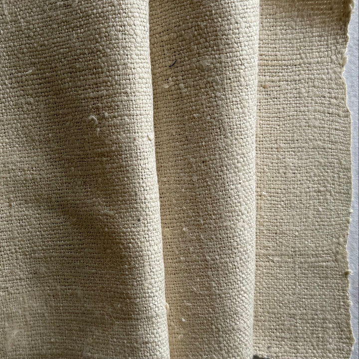 Mid-Weight Neutral Natural Raw Silk Suiting (Made in India)