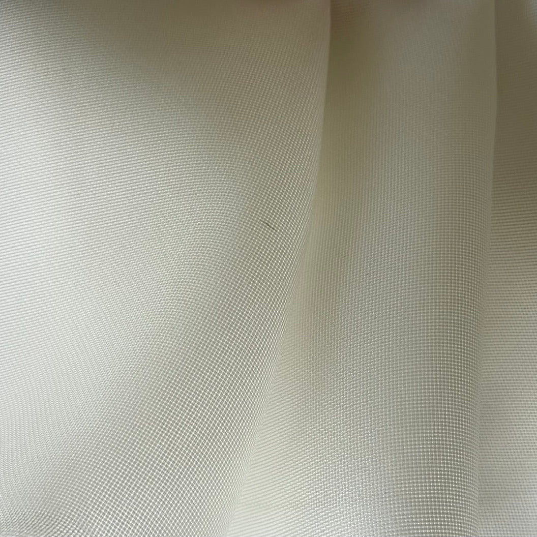 Semi-Sheer Lush Ivory Silk Gazaar (Made in Italy)