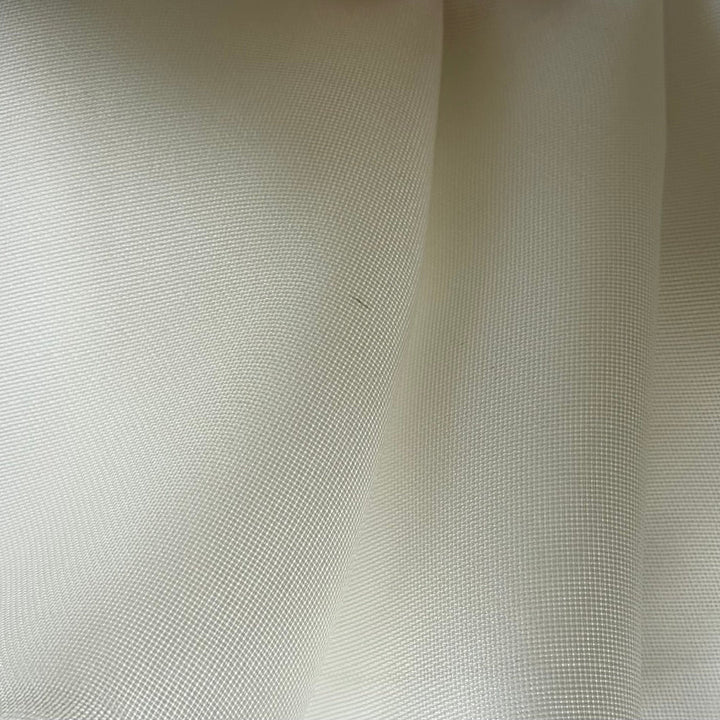 Semi-Sheer Lush Ivory Silk Gazaar (Made in Italy)