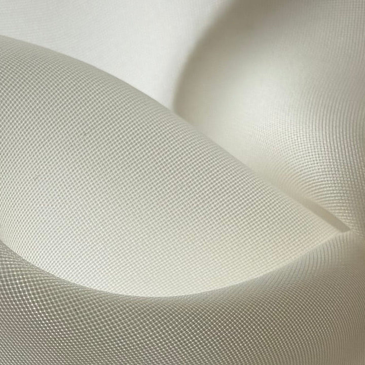 Semi-Sheer Lush Ivory Silk Gazaar (Made in Italy)