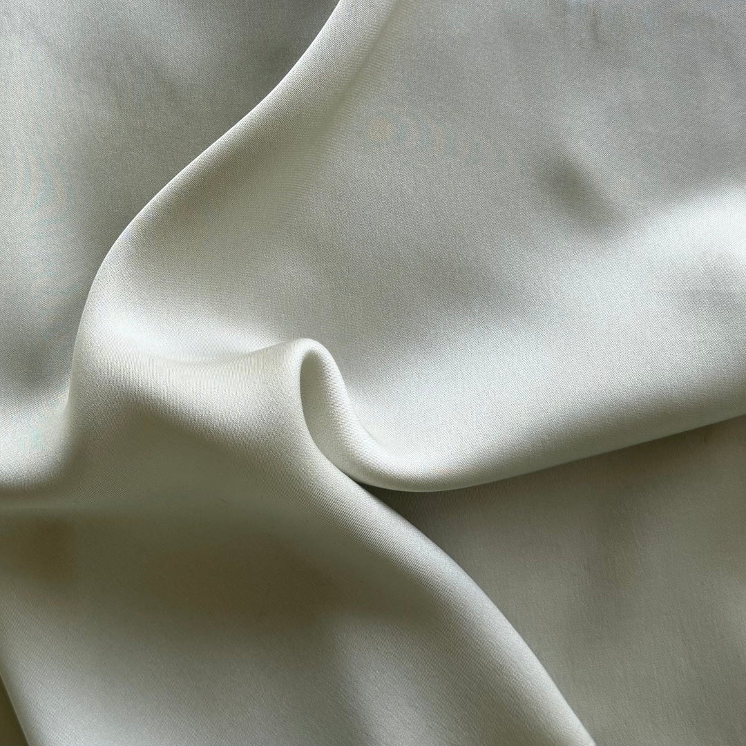 Lustrous Platinum Silk Satin Charmeuse (Made in Italy)