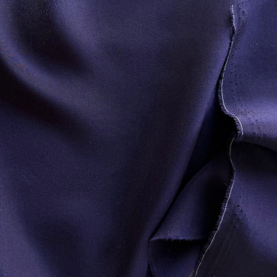 Charred Eggplant Silk Crepe de Chine (Made in Italy)
