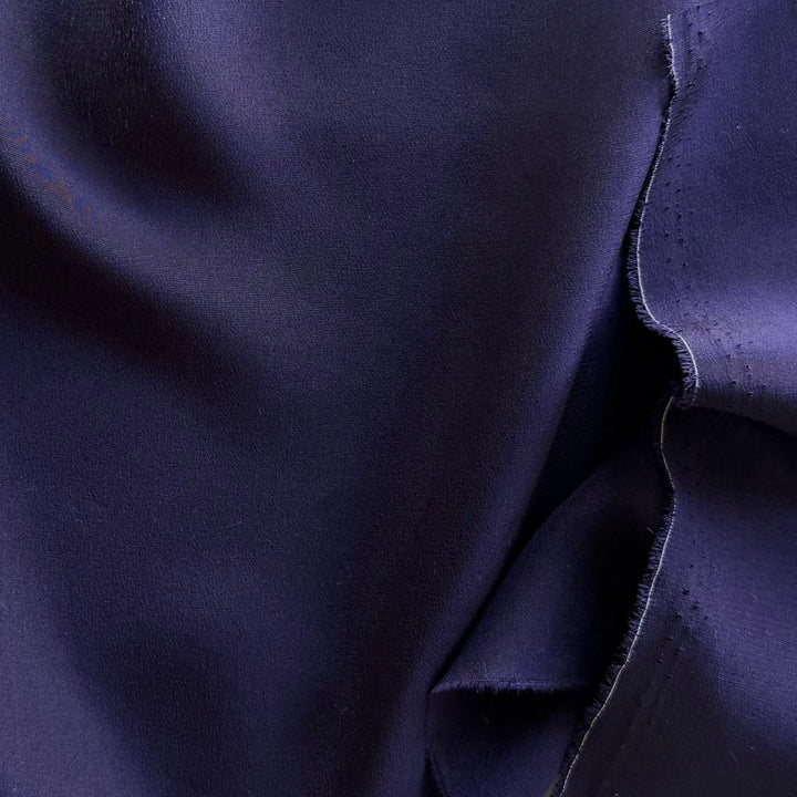 Charred Eggplant Silk Crepe de Chine (Made in Italy)
