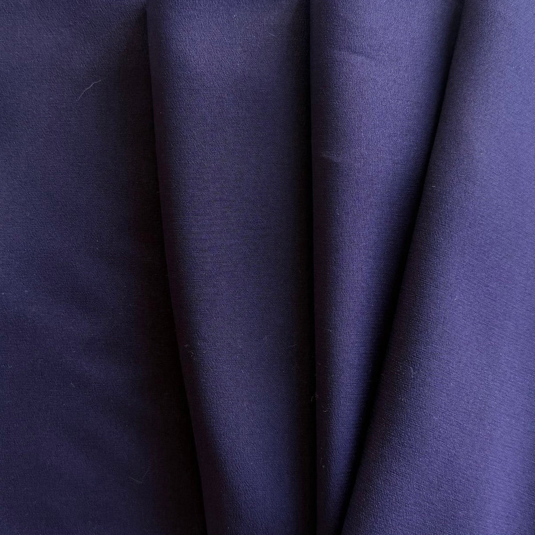 Charred Eggplant Silk Crepe de Chine (Made in Italy)