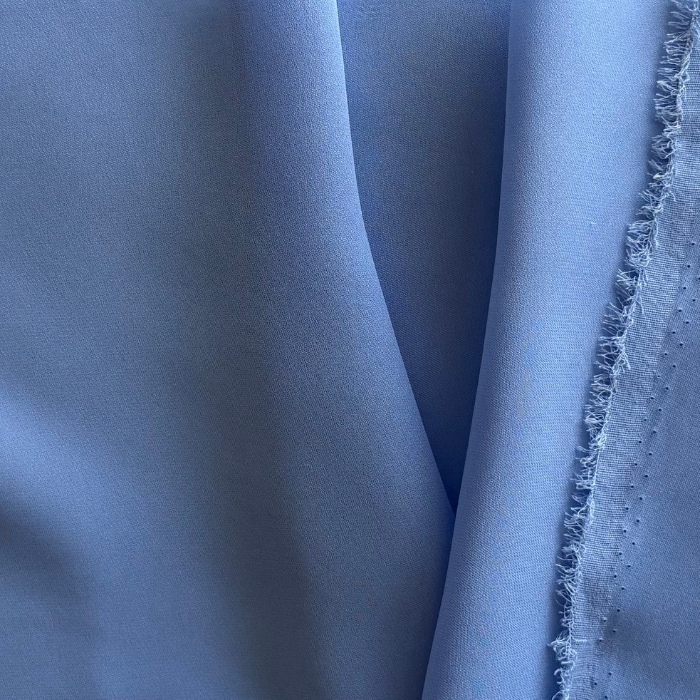 Semi-Sheer Periwinkle Drift Silk Satin Georgette (Made in Italy)