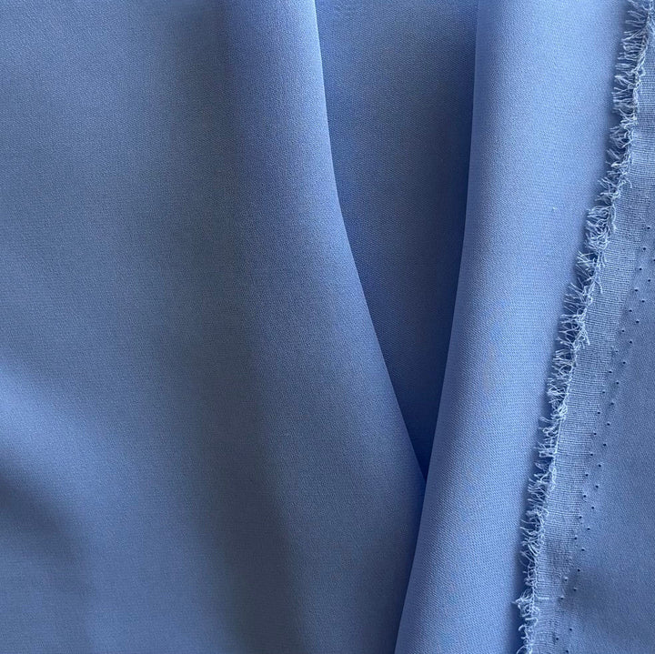 Semi-Sheer Periwinkle Drift Silk Satin Georgette (Made in Italy)