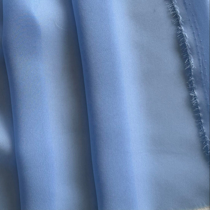 Sheer Periwinkle Drift Silk Chiffon (Made in Italy)