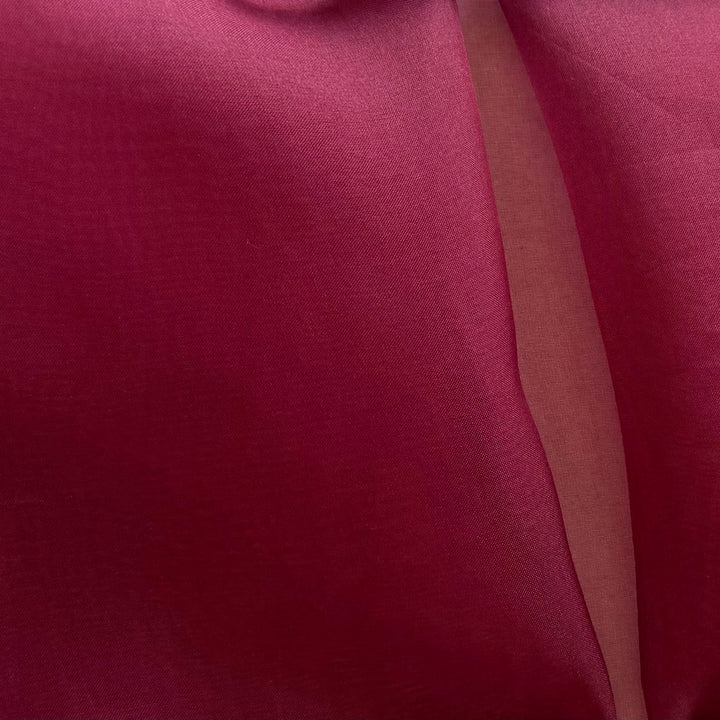 Sheer Rich Cranberry Silk Organza