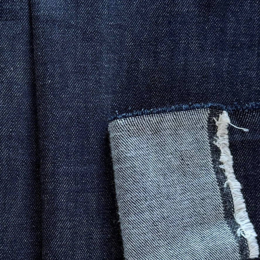 Heavy-Weight 13 oz Midnight Indigo Cotton Denim (Made in Italy)