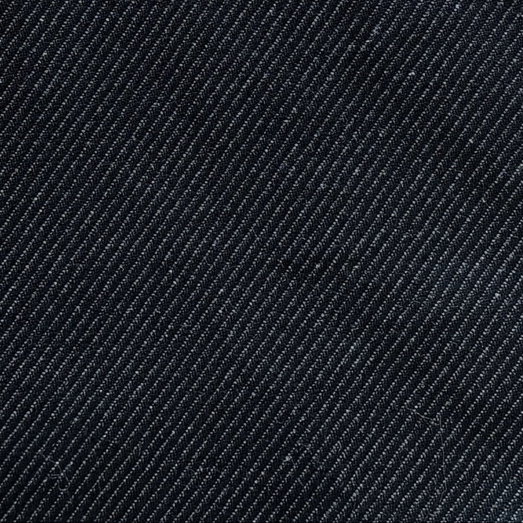 Heavy-Weight 13 oz Deep Charcoal Cotton Blend Denim (Made in Italy)