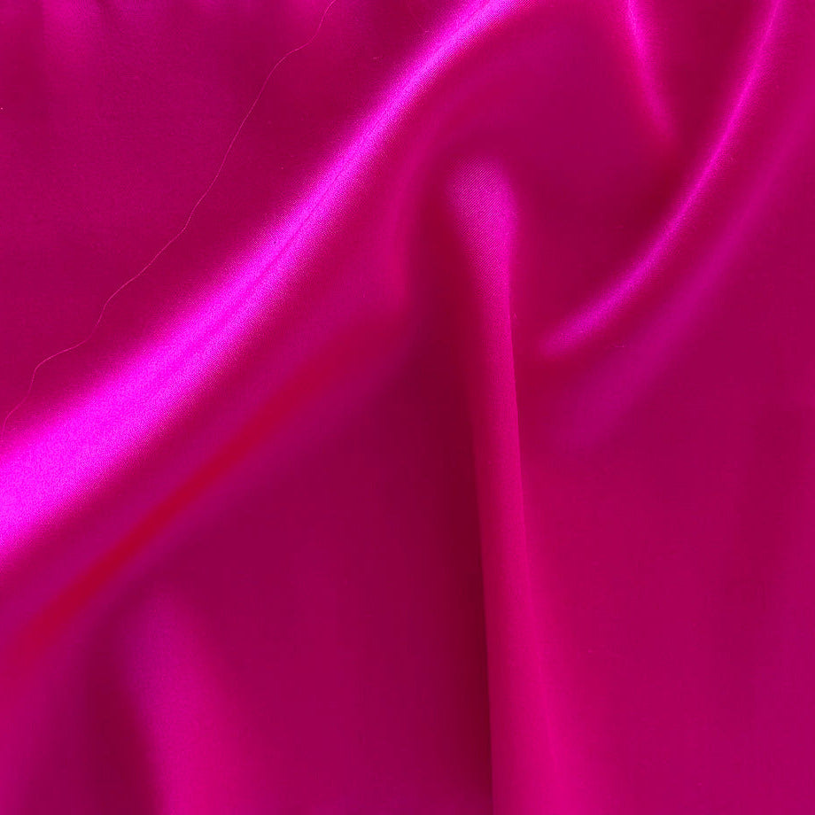Neon-Tastic Pink Stretch Silk Satin Charmeuse (Made in Italy)