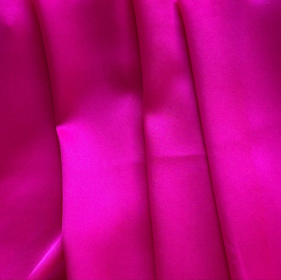 Neon-Tastic Pink Stretch Silk Satin Charmeuse (Made in Italy)