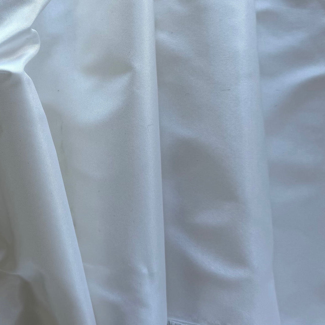 Crisp Bright White Silk Taffeta (Made in India)