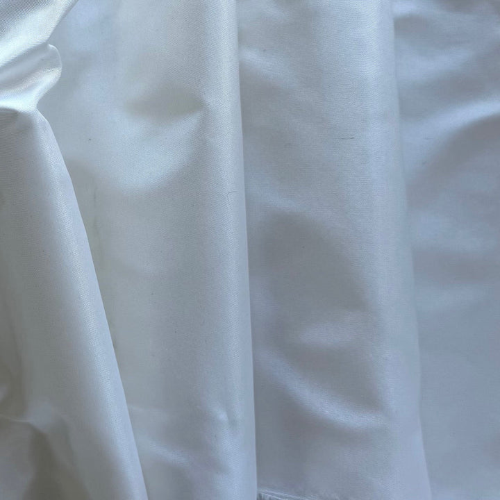 Crisp Bright White Silk Taffeta (Made in India)
