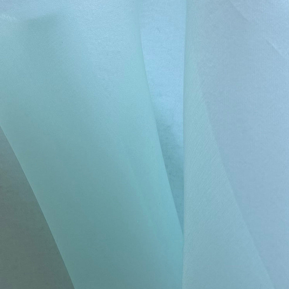 Sheer Aquamint Crisp Silk Organza