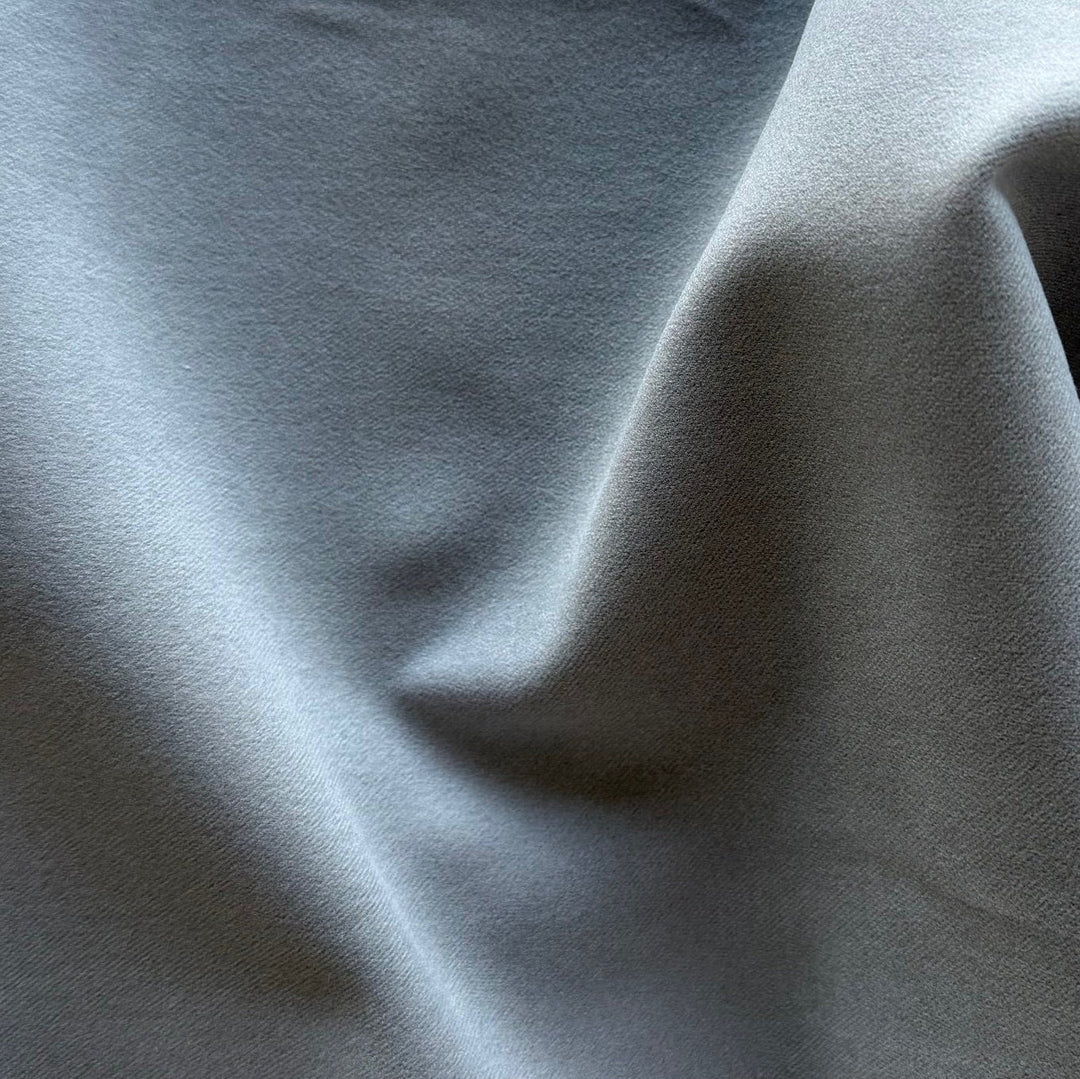 Mid-Weight Pewter Grey Soft Cotton Moleskin (Made in Italy)