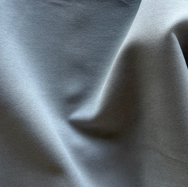 Mid-Weight Pewter Grey Soft Cotton Moleskin (Made in Italy)